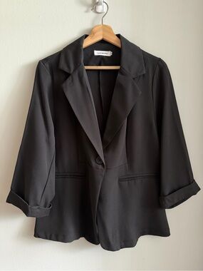 Classic Black Women's Blazer Jacket